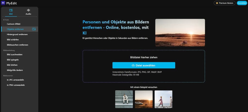 MyEdit - Wasserzeichen entfernen online